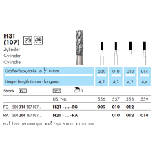 4215150039502 - BUR EXCAVATING CROSSCUT FISSURE TAPER RA #2