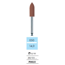 4215161438502 - BUR, POLISHER MOUNTED BULLET RUBBER BROWN, ISO# 568 - 104 -
292 - 513 - 050