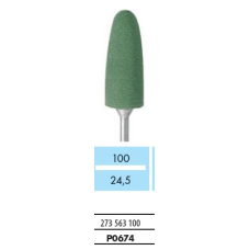 4215161442002 - BUR, POLISHER ACRYLIC DENTURE, BUD SILICONE, COARSE GRIT,
GREEN